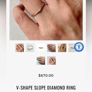 Yayoi forest diamond slope ring (yellow gold) size 5.5 (purchased from catbird)